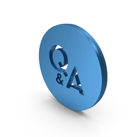 Blue Q&A Round Symbol PNG & PSD Images