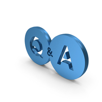 Blue Q&A Double Round Icon PNG & PSD Images