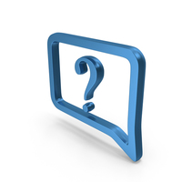 Blue Question Mark Square Chat Symbol PNG & PSD Images