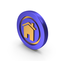 Dual Gold Silver Home Icon PNG & PSD Images