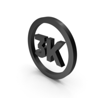 Black 3K Circular Icon PNG & PSD Images