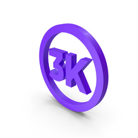 Purple Round 3K Icon PNG & PSD Images
