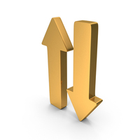 Graph Market Stock Arrow Down Up Gold PNG & PSD Images