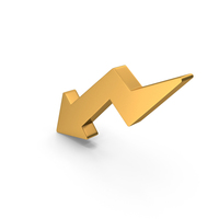 Graph Market Stock Arrow Loss Down Gold PNG & PSD Images