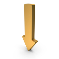 Graph Market Stock Arrow Low Down Gold PNG & PSD Images
