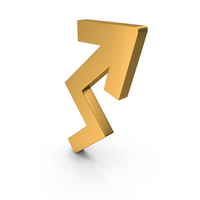 Gold Stock Market Growth Arrow Symbol PNG & PSD Images