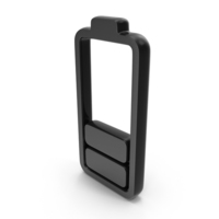Black Battery 2 Bars User Interface Icon PNG & PSD Images