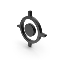 User Interface Experience Icon GPS Fixed Black PNG & PSD Images