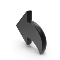 Black User Interface Curved Arrow Icon PNG & PSD Images