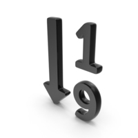 Black User Interface Ascending Numeric Sort Icon PNG & PSD Images