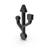 Black User Interface USB Icon PNG & PSD Images