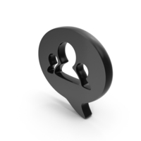 Black User Interface User Chat Icon PNG & PSD Images