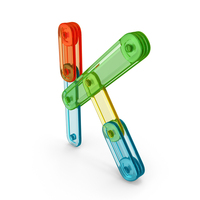 Plastic Constructor Set Letter K PNG & PSD Images