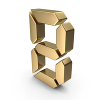 Gold Digital Letter B PNG & PSD Images