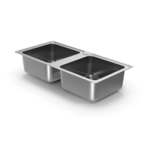 Silver Kitchen Double Sink PNG & PSD Images