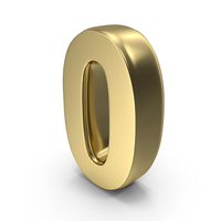 Font Regular 0 Gold PNG & PSD Images