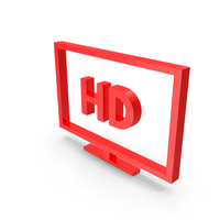 Red HD TV Icon PNG & PSD Images