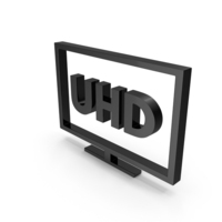 Black UHD TV Icon PNG & PSD Images