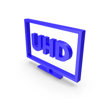 Blue UHD TV Icon PNG & PSD Images