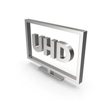 Silver UHD TV Icon PNG & PSD Images