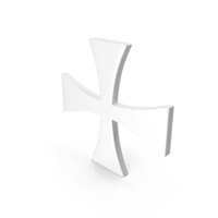 White Templar Cross PNG & PSD Images