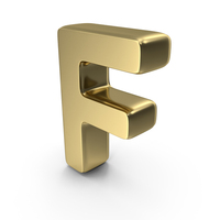 Font Regular F Gold PNG & PSD Images