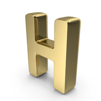 Font Regular H Gold PNG & PSD Images