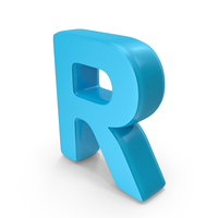 Font Regular R Blue PNG & PSD Images