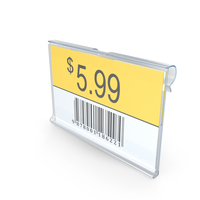 Plastic Label Holder with Barcode PNG & PSD Images