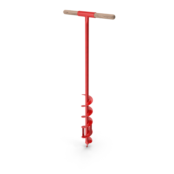 Red Steel Hand Drill PNG & PSD Images