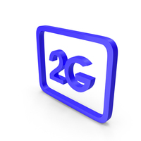 Blue 2G Icon PNG & PSD Images
