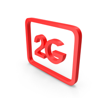 Red 2G Icon PNG & PSD Images