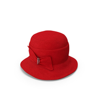 Cloche Women Hat Red PNG & PSD Images