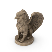 Griffin Statue Concrete PNG & PSD Images