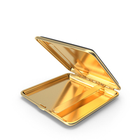 Metal Cigarette Case Gold and Black Open PNG & PSD Images