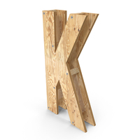 Wooden Alphabet Letter K PNG & PSD Images