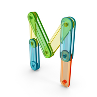 Plastic Constructor Set Letter M PNG & PSD Images