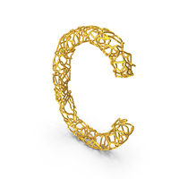 Golden Wire Letter C PNG & PSD Images
