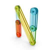 Plastic Constructor Set Letter N PNG & PSD Images