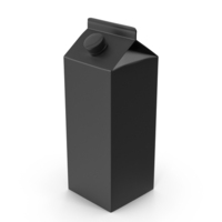 Milk Package Black PNG & PSD Images