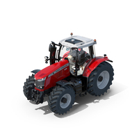 Massey Ferguson 7700S农场电力拖拉机PNG和PSD图像