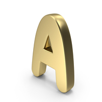 Font Cute A Gold PNG & PSD Images