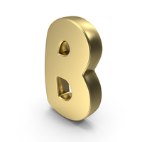 Font Cute B Gold PNG & PSD Images