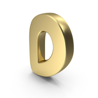 Gold Font Cute Letter D PNG & PSD Images
