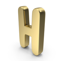 Font Cute H Gold PNG & PSD Images