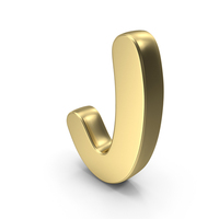 Font Cute J Gold PNG & PSD Images