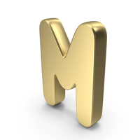 Font Cute M Gold PNG & PSD Images