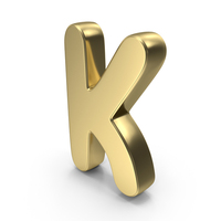 Gold Font Cute Letter K PNG & PSD Images