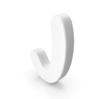 Font Cute J White PNG & PSD Images