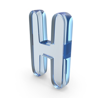 Font Cute H Glass Blue PNG & PSD Images
